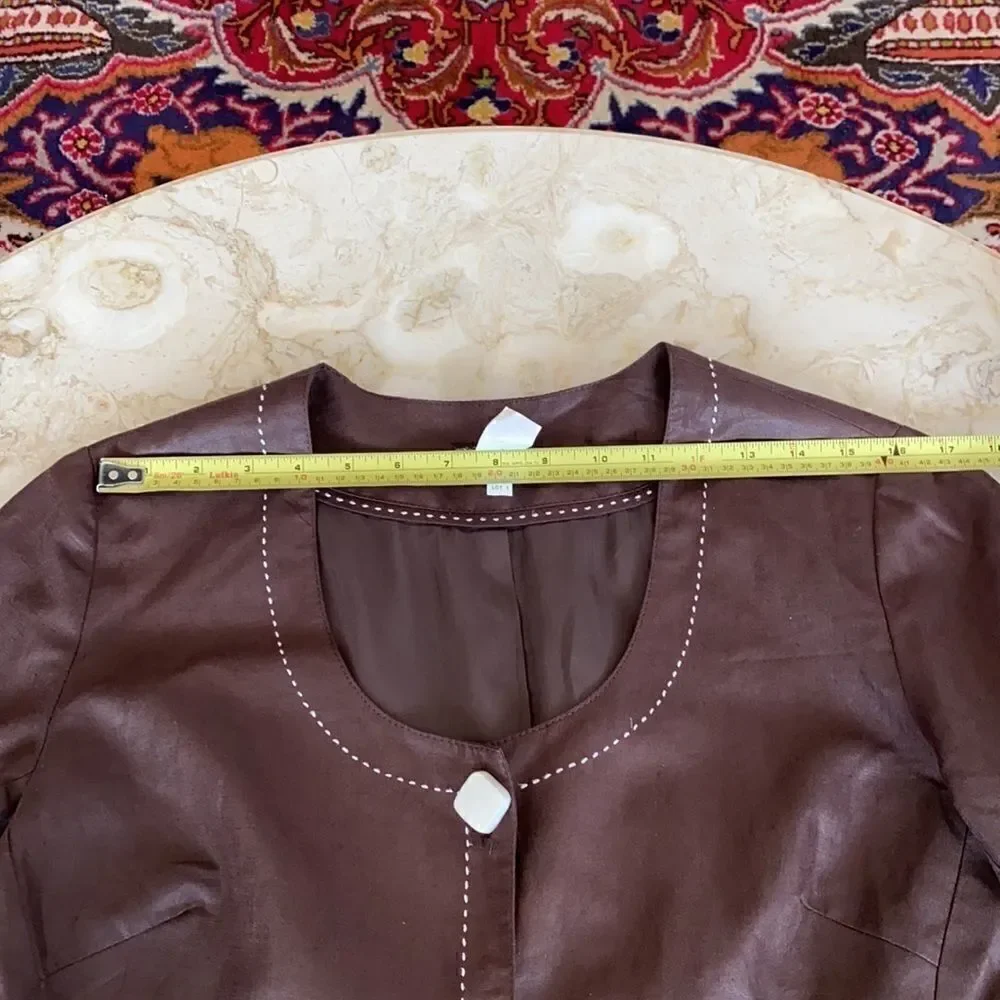 Vex Collection Brown Cotton Light Jacket/Top - Picture 8 of 13